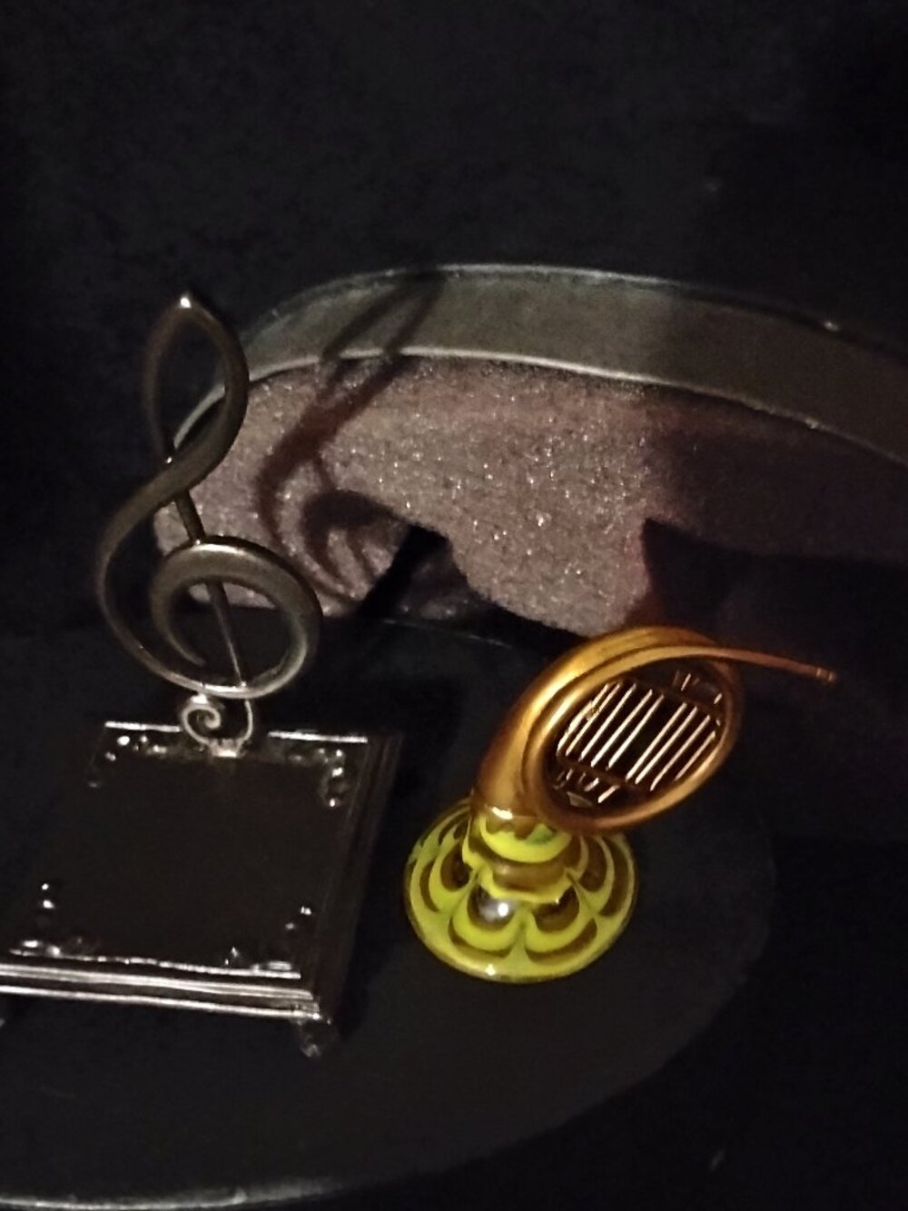 Fitz and Floyd glass blown French Horn Miniature Collectibles